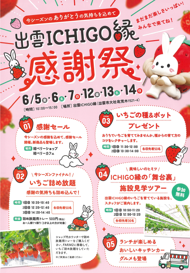 いちごちゃん (ご縁に感謝☆)♡ 出雲ICHIGO縁 感謝祭 開催決定！ | News | 出雲ICHIGO縁｜2026年1月に